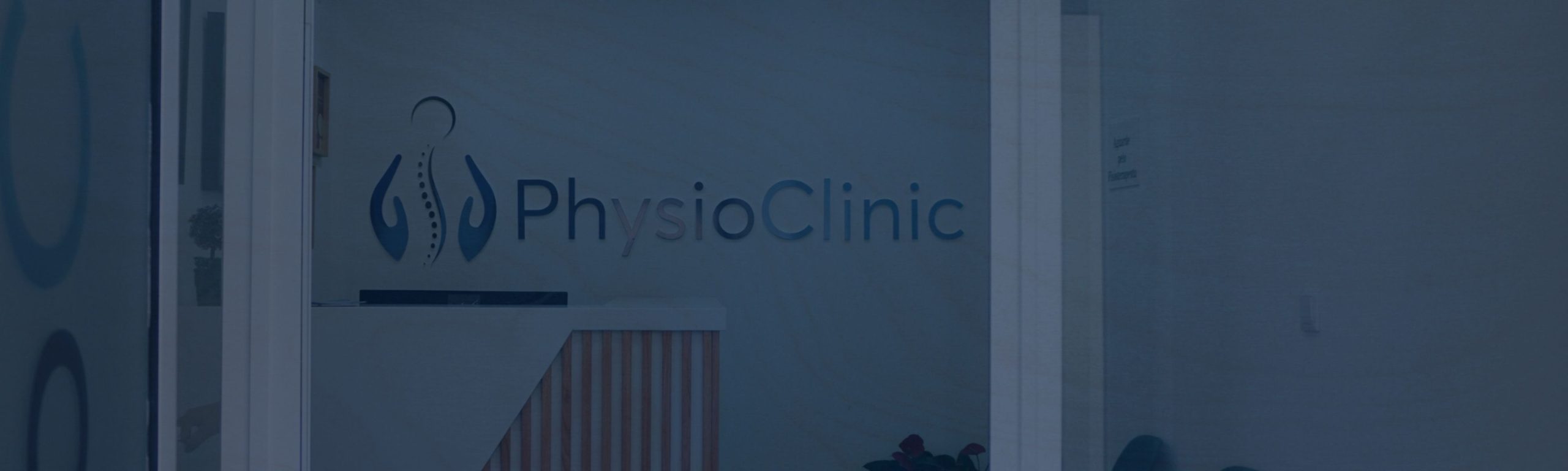Recepção da clínica de fisioterapia.